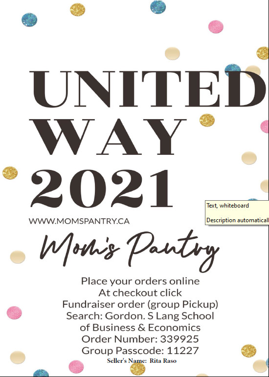 Mom's Pantry Fundraiser 2021 United Way